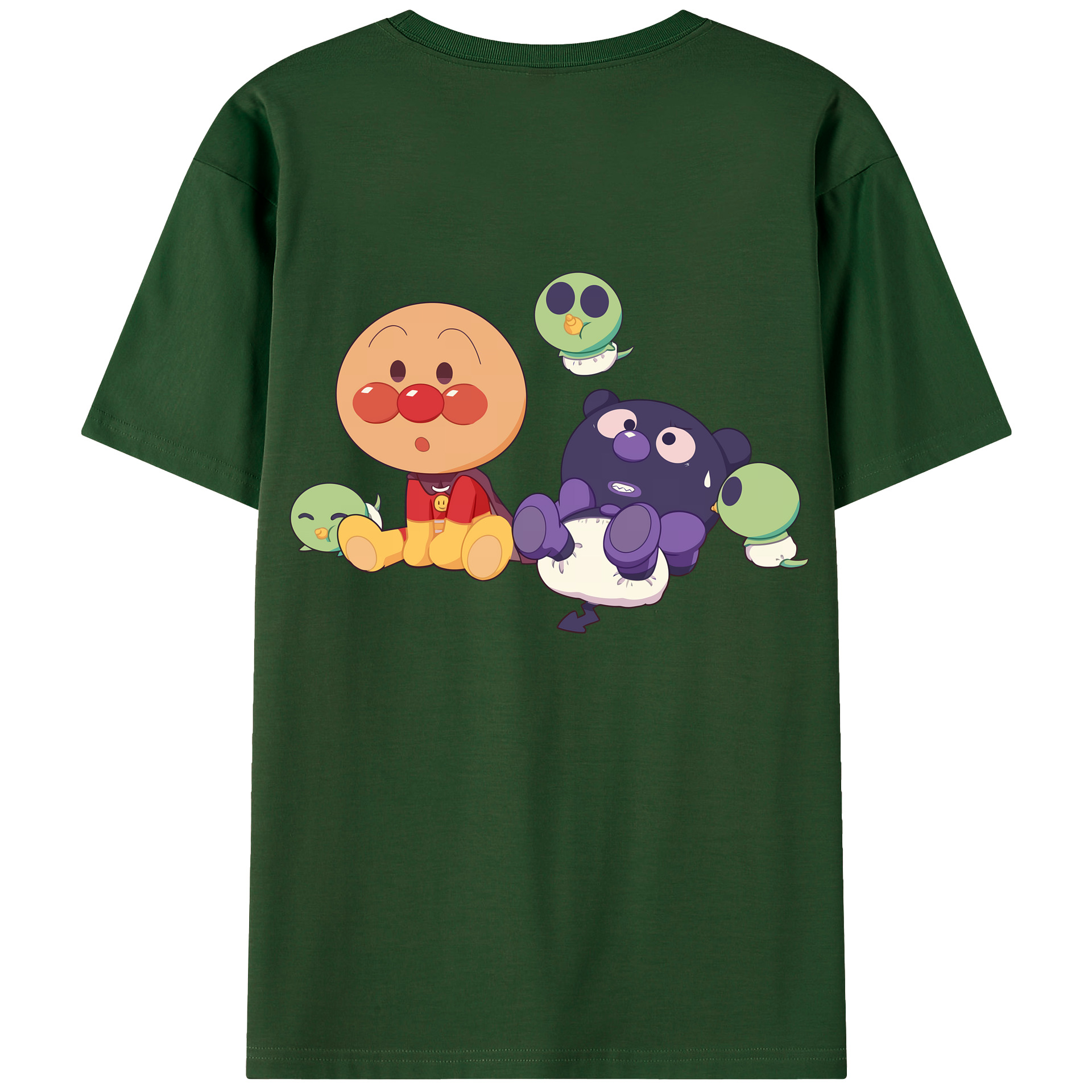 （画像用） アンパンマン Anpanman 綿100％半袖Tシャツ（背面プリント）